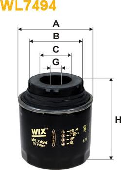 WIX Filters WL7494 - Oil Filter autospares.lv