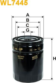 WIX Filters WL7445 - Oil Filter autospares.lv