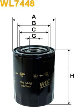 WIX Filters WL7448 - Oil Filter autospares.lv