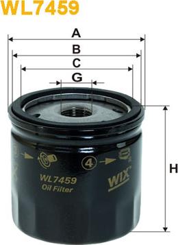 WIX Filters WL7459 - Oil Filter autospares.lv