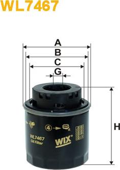 WIX Filters WL7467 - Oil Filter autospares.lv