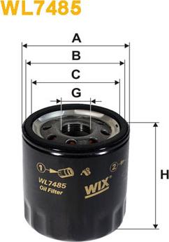WIX Filters WL7485 - Oil Filter autospares.lv