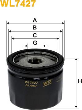 WIX Filters WL7427 - Oil Filter autospares.lv