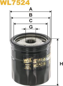 WIX Filters WL7524 - Oil Filter autospares.lv