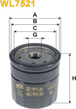 WIX Filters WL7521 - Oil Filter autospares.lv