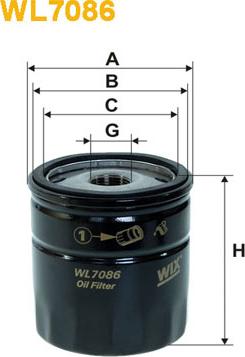 WIX Filters WL7086 - Oil Filter autospares.lv