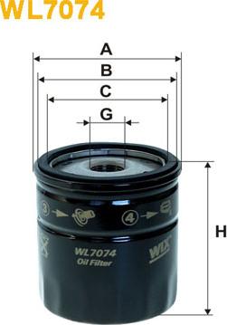 WIX Filters WL7074 - Oil Filter autospares.lv