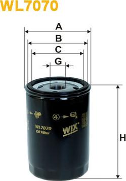 WIX Filters WL7070 - Oil Filter autospares.lv