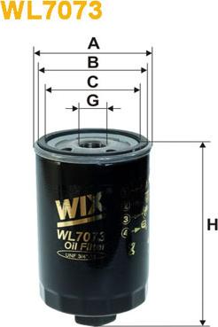WIX Filters WL7073 - Oil Filter autospares.lv