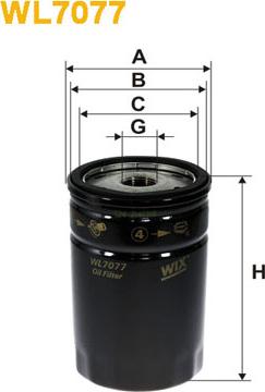 WIX Filters WL7077 - Oil Filter autospares.lv