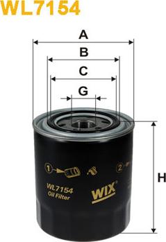 WIX Filters WL7154 - Oil Filter autospares.lv