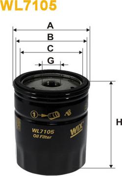 WIX Filters WL7105 - Oil Filter autospares.lv