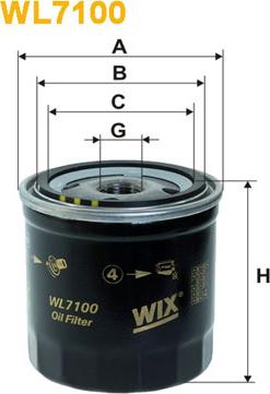 WIX Filters WL7100 - Oil Filter autospares.lv