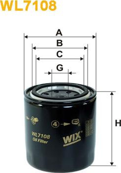 WIX Filters WL7108 - Oil Filter autospares.lv