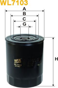 WIX Filters WL7103 - Oil Filter autospares.lv