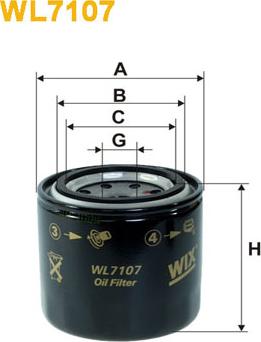 WIX Filters WL7107 - Oil Filter autospares.lv
