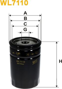 WIX Filters WL7110 - Oil Filter autospares.lv