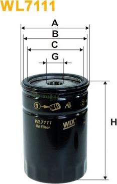 WIX Filters WL7111 - Oil Filter autospares.lv