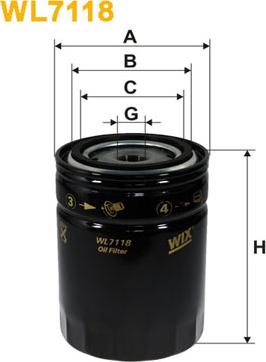 WIX Filters WL7118 - Oil Filter autospares.lv