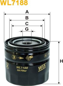 WIX Filters WL7188 - Oil Filter autospares.lv