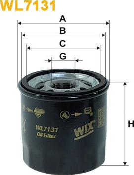 WIX Filters WL7131 - Oil Filter autospares.lv