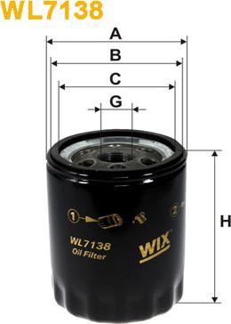 WIX Filters WL7138 - Oil Filter autospares.lv