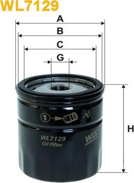 WIX Filters WL7129 - Oil Filter autospares.lv