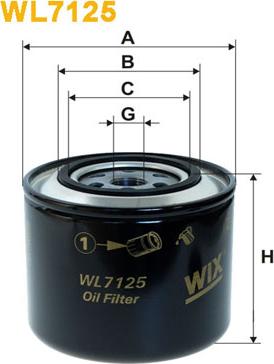 WIX Filters WL7125 - Oil Filter autospares.lv