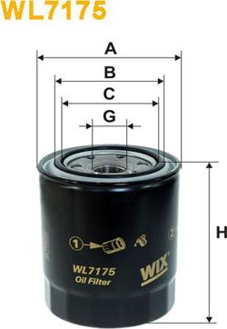 WIX Filters WL7175 - Oil Filter autospares.lv