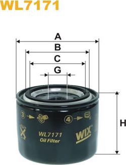 WIX Filters WL7171 - Oil Filter autospares.lv