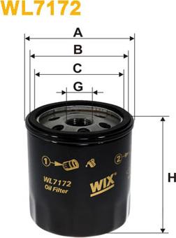 WIX Filters WL7172 - Oil Filter autospares.lv