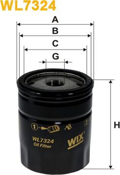 WIX Filters WL7324 - Oil Filter autospares.lv