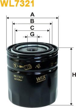 WIX Filters WL7321 - Oil Filter autospares.lv