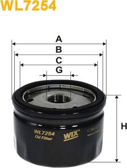 WIX Filters WL7254 - Oil Filter autospares.lv
