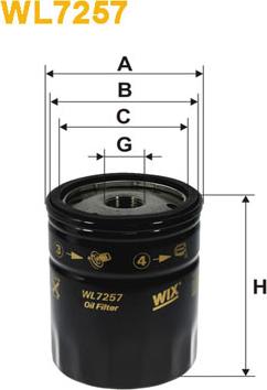 WIX Filters WL7257 - Oil Filter autospares.lv