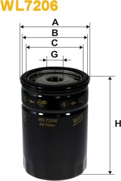 WIX Filters WL7206 - Oil Filter autospares.lv
