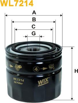 WIX Filters WL7214 - Oil Filter autospares.lv