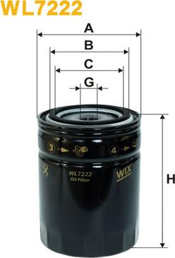 WIX Filters WL7222 - Oil Filter autospares.lv