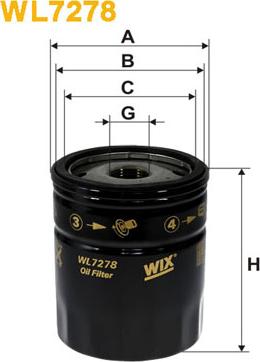 WIX Filters WL7278 - Oil Filter autospares.lv