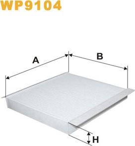 WIX Filters WP9104 - Filter, interior air autospares.lv