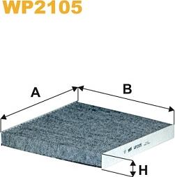 WIX Filters WP2105 - Filter, interior air autospares.lv