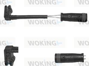 Woking 001076 - Warning Contact, brake pad wear autospares.lv