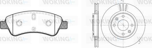 Woking 89403.00 - Brake Set, disc brakes autospares.lv