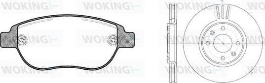 Woking 89413.00 - Brake Set, disc brakes autospares.lv