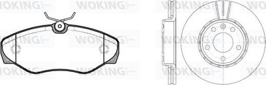 Woking 89343.00 - Brake Set, disc brakes autospares.lv