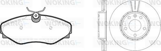 Woking 89343.01 - Brake Set, disc brakes autospares.lv