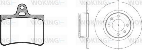 Woking 89303.00 - Brake Set, disc brakes autospares.lv