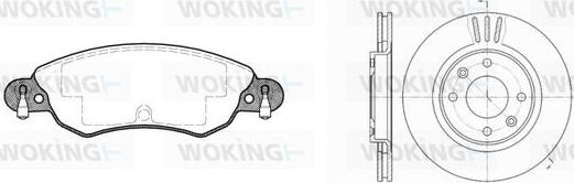 Woking 89293.00 - Brake Set, disc brakes autospares.lv