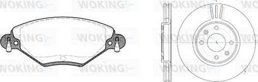 Woking 89283.00 - Brake Set, disc brakes autospares.lv