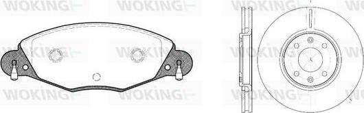 Woking 89273.00 - Brake Set, disc brakes autospares.lv